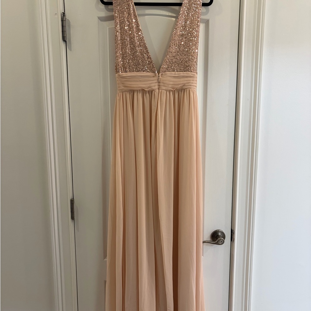 NWT Love By Design Daphne Sequin Top V-Plunge Maxi Dress (M) - Picture 6 of 8